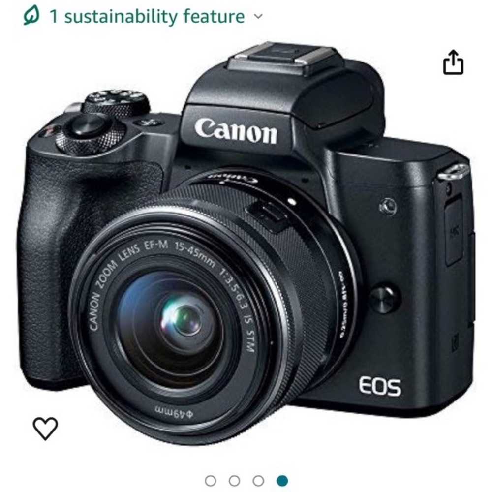 Canon EOS M50 Digital Camera Black Body w/ EF-M 15-45mm